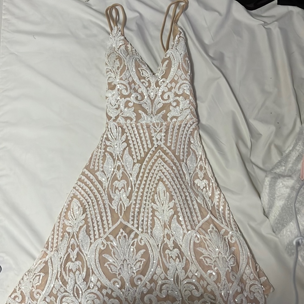 medium windsor savannah sequin mesh party dress